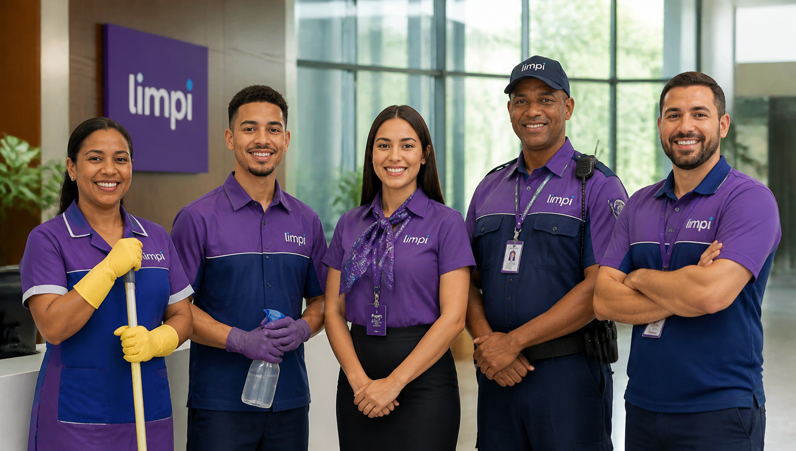 Equipe Limpi uniformizada